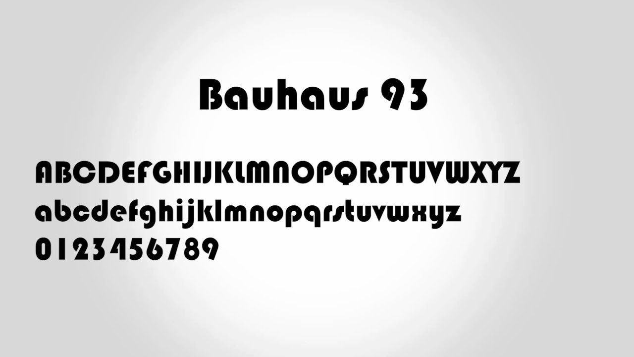 Bauhaus font pairing